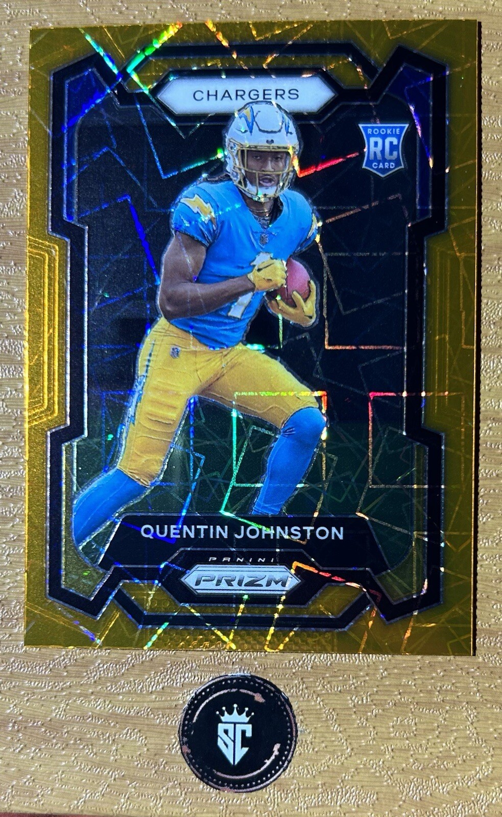 Quentin Johnston 2023 Panini Prizm Football Orange Lazer Prizm #353 LA Chargers