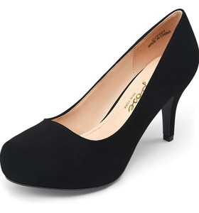 black small heel shoes