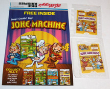1980s Kellogg's Rice Krispie Cereal Box Back w 2 SEALED Joke Machine premium 87