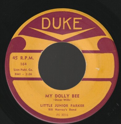   7'' 1960s Little Junior Parker MY DOLLY BEE NEXT TIME YOU SEE ME Duke USA VG++ 