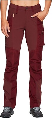 Fjällräven Women's Nikka Curved Hiking Trousers, Dark Garnet, 34
