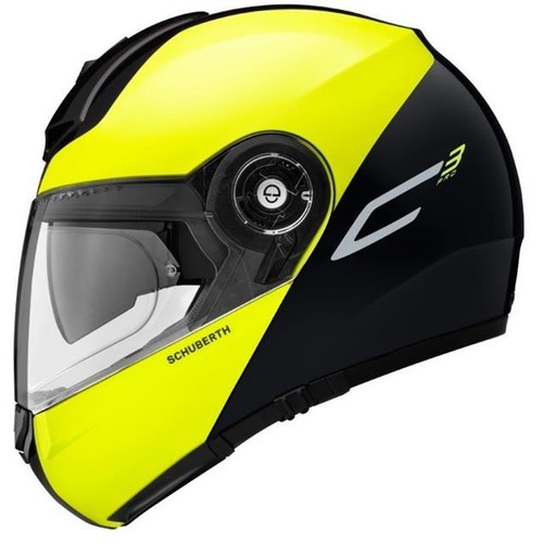 CASCO MOTO MODULARE SCHUBERTH C3 PRO SPLIT YELLOW GIALLO/NERO | eBay