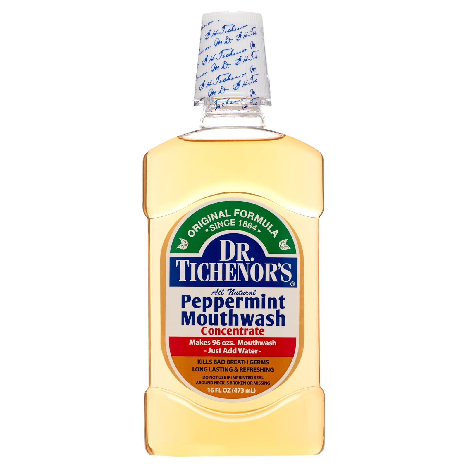 Dr. Tichenor's Peppermint Mouthwash, All Natural, Concentrate, 16 fl