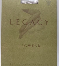 Legacy Taupe Opaque Control Top Tights Pantyhose Size E   A19744