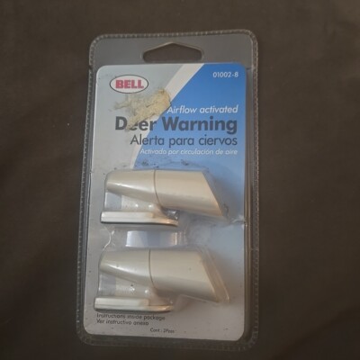 NEW! Bell Ultrasonic Car Deer Warning Whistle Deer Alert Device  White Pack of 2