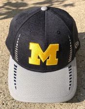 Embroidered University of Michigan Blue Hat Cap Strapback New Era 9Forty - EUC