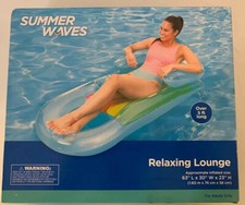 Summer Waves 63" x 30" X 23 Chill Out Chair Pool Float Inflatable