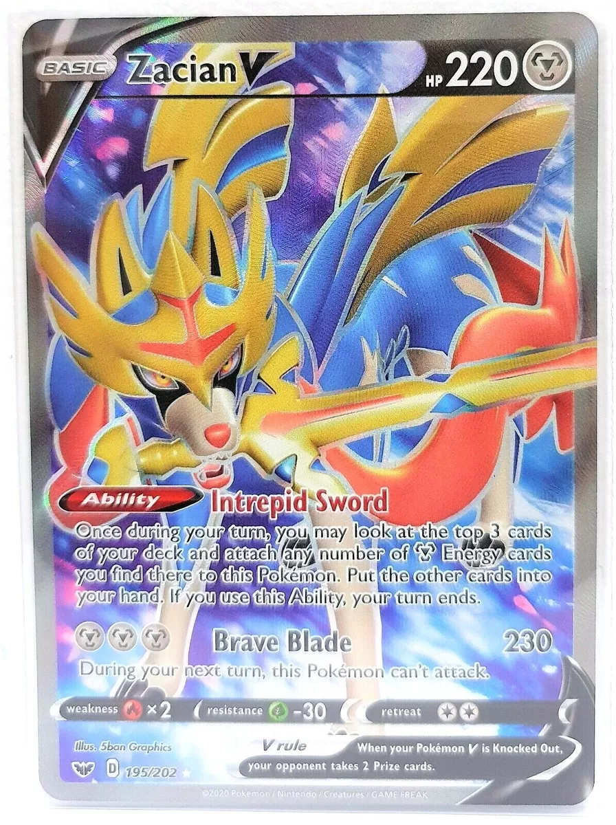 Zacian V #138 Full Art Pokemon Sword & Shield – Frankie's Top Quality Cards