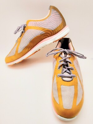 Womens FootJoy Spikeless Golf Shoes Yellow&Pink accents siz  display picture 1