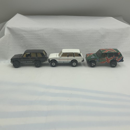 Lot of 3 Vintage Hot Wheels Land Range Rover Black White Green Die Cast - Picture 4 of 6