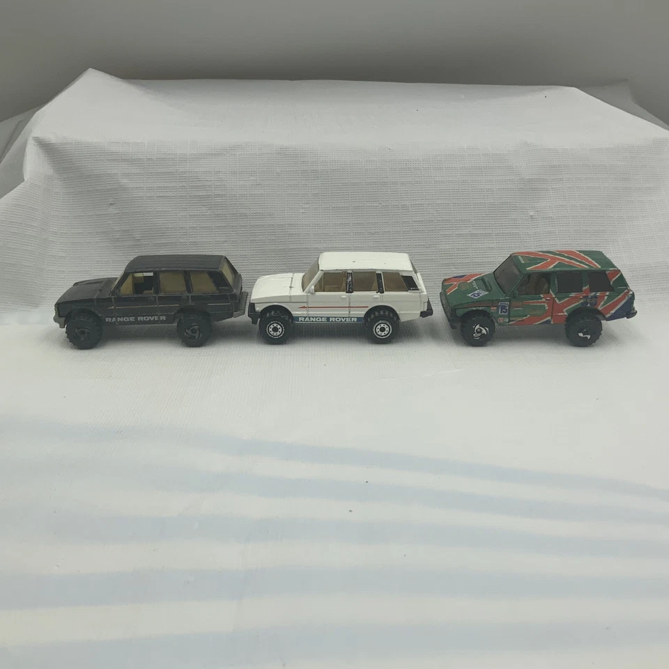 Lot of 3 Vintage Hot Wheels Land Range Rover Black White Green Die Cast - Image 4 of 4