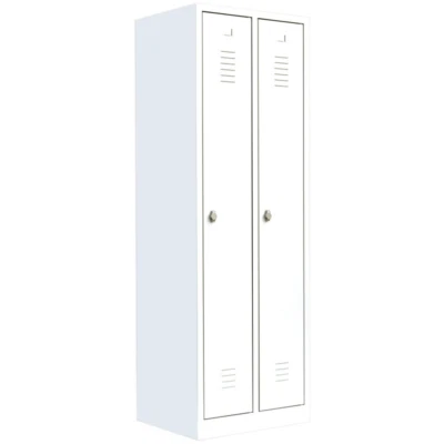 LÜLLMANN Stahl Spind montiert Metall Kleiderschrank Personalschrank Weiß 510127