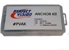 Perfect Vision PVAK Anchor Kit, 1/4" Masonry Bit