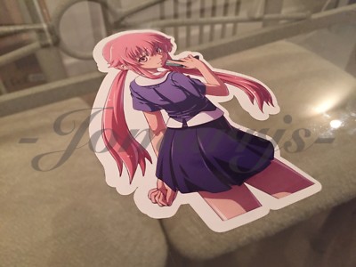 Future Diary - Anime - Yuno Gasai Sticker Decal Vinyl binder laptop nikki mirai