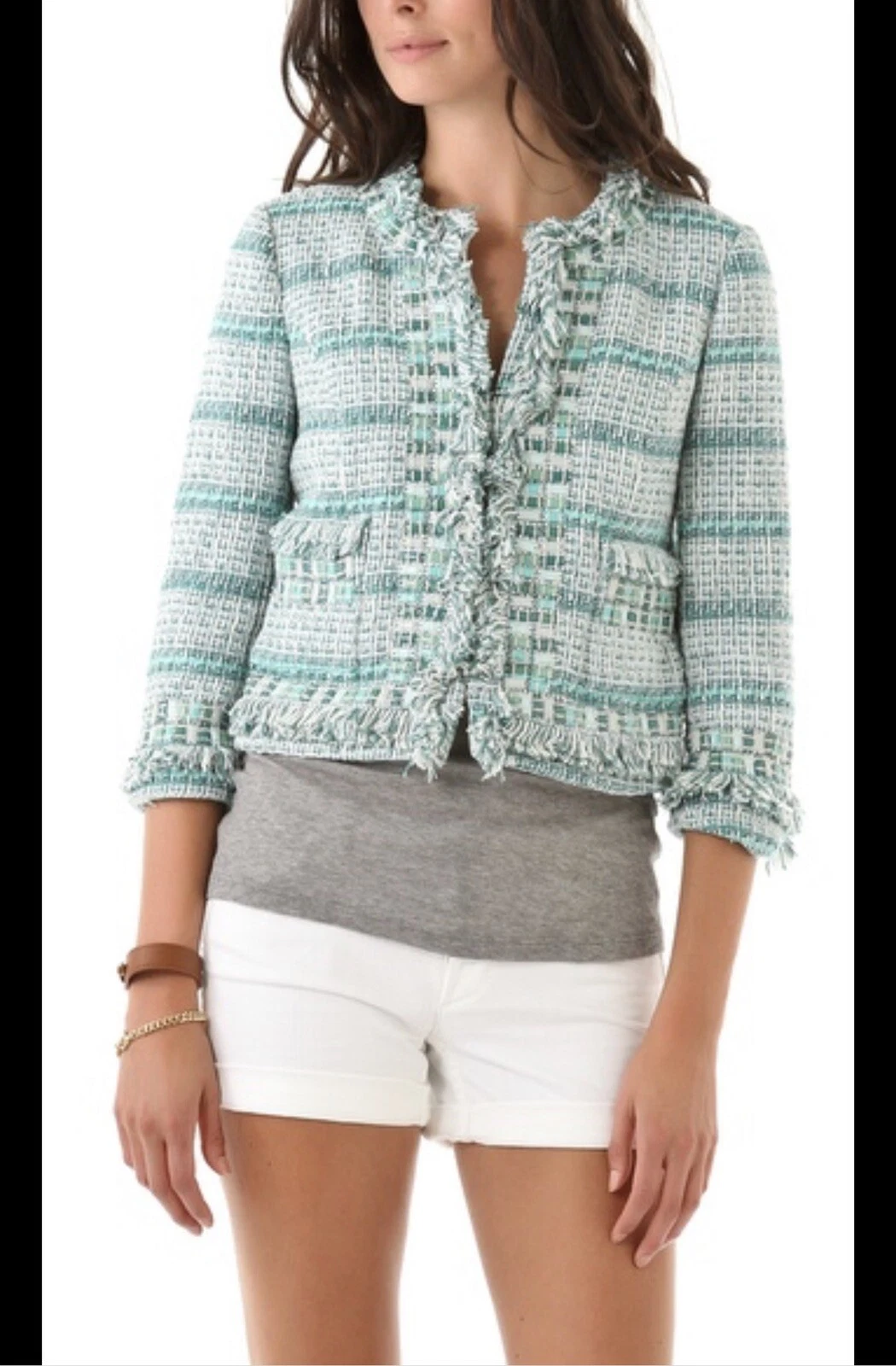 Giacca blazer Tory Burch tweed boucle nuova con etichetta tg. 4 (US)