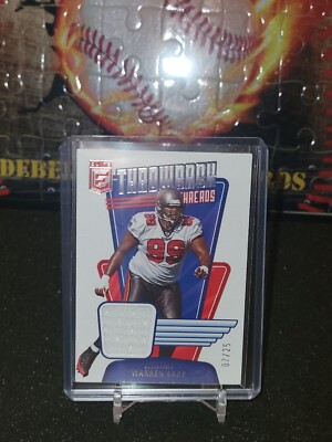 Warren Sapp/John Lynch 2023 Elite Throwback Threads Patch #/25 Buccaneers T7