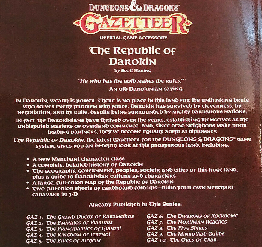 英語D&D The Republic of Darokin GAZ11 The Republic of Darokin - Dungeons & Dragons