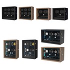 Automatic 4/6/8/12 Watch Winder with 6/4 Storage Box Case Mabuchi Motors LED New