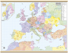 GEOGRAPHIC WALLPAPER EUROPE POSTAL 132 X 99 cm BEAUTIFUL Administrative