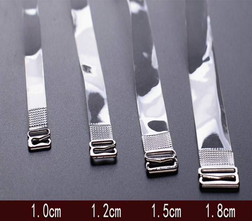 Correas de sujetador transparentes invisibles desmontables con gancho de metal de 1,5 y 1,8 cm de ancho