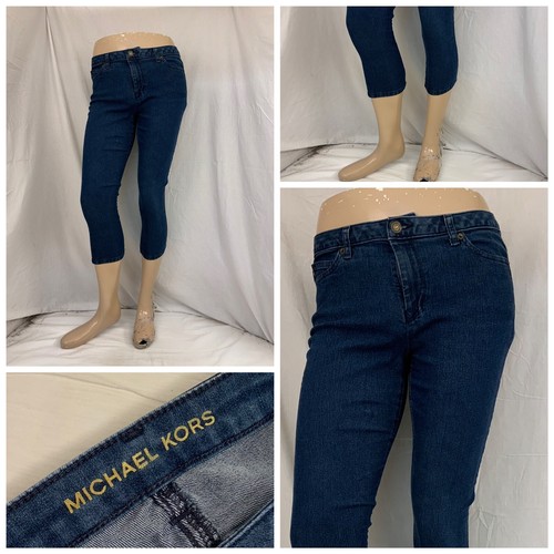 Michael Kors Jeans Sz 8 Blue Capri 