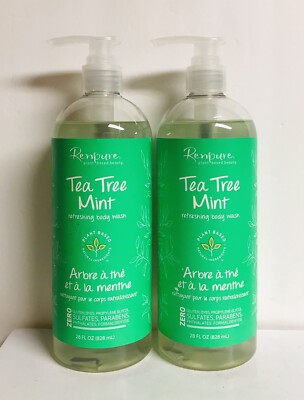 2-Pack Tea Tree & Mint Refreshing Body Wash ~ Plant Based & Natural Ingredients