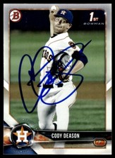 2018 Bowman Draft Cody Deason Auto Houston Astros #BD-194 1st Card Signed