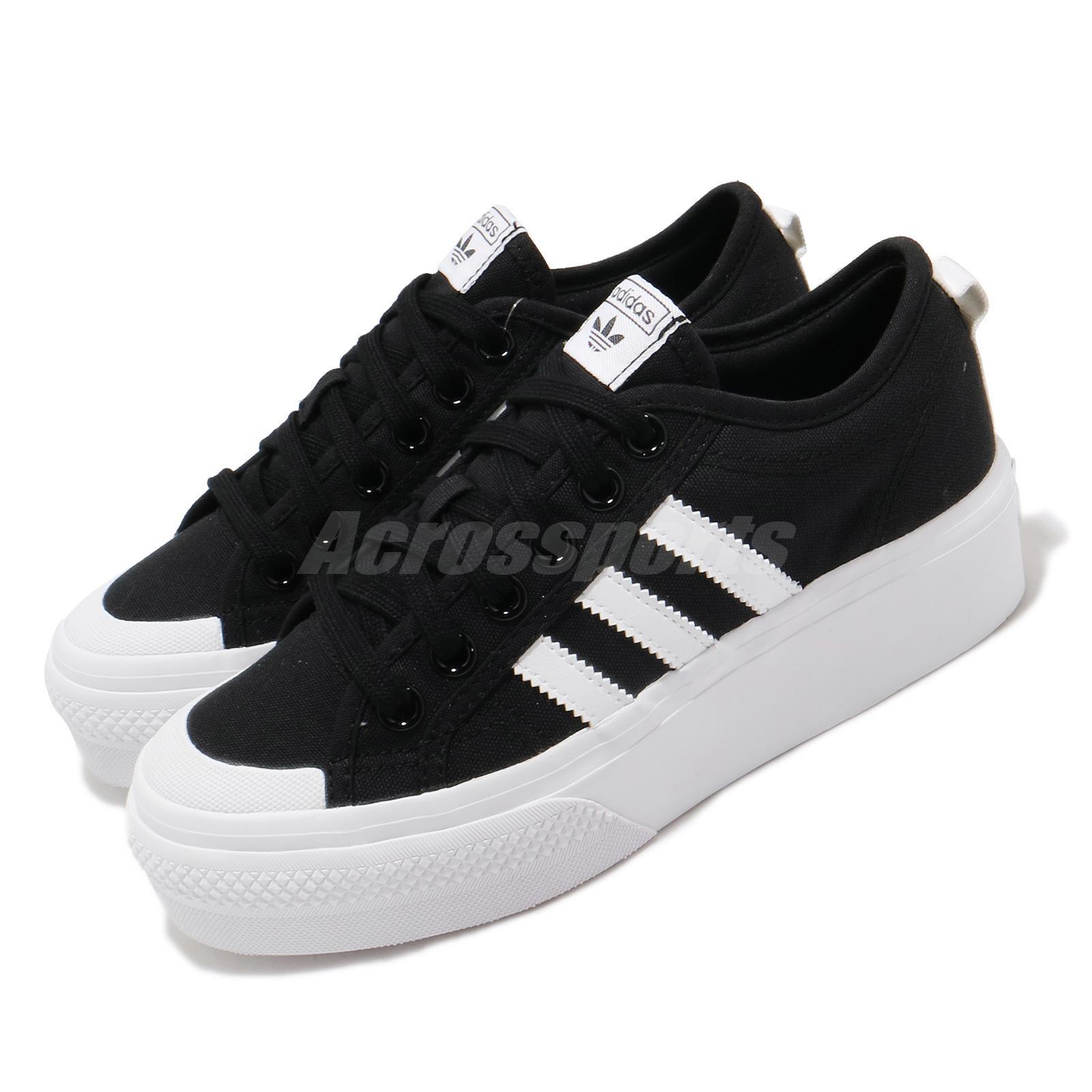 женская повседневная обувь adidas Originals Nizza на платформе W Black White FV5321