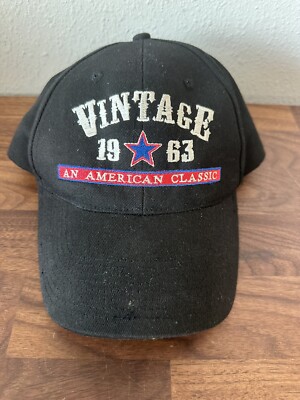 Vintage 1963 An American Classic Hat Cap Black Snap Back Head To Toe