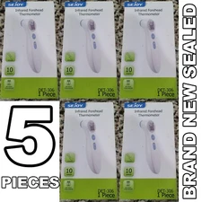 SEJOY Digital Infrared Forehead Thermometer White DET-306 5PIECES NEW