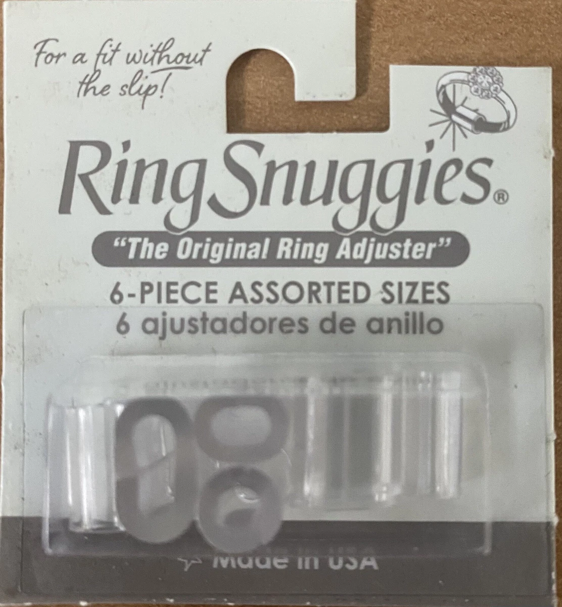 Ring Snuggies The Original Jewelry Ring Guard Adjusters 6 Assorted Sizes  New 781068951045