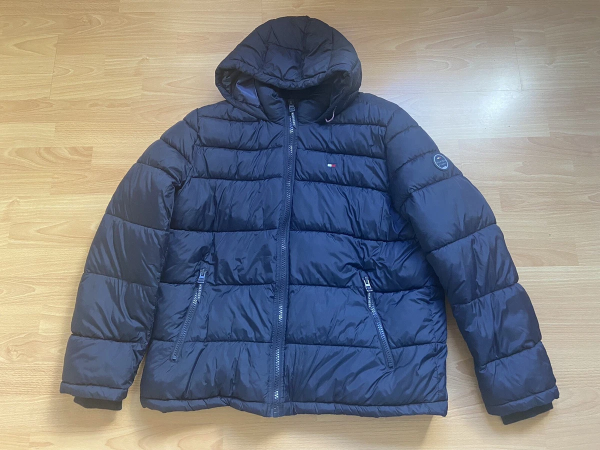 Tommy Hilfiger size XXL Hooded Puffy Ski Jacket Coat Navy Dark Blue