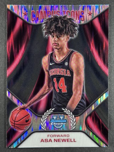 2024-25 Bowman Chrome University Asa Newell Campus Icons Stealth Refractor - 第 1/2 張圖片