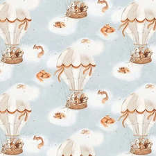 Yard ~ Big Sky  Animal Balloons By Dear Stella $3.99 Ships Any Amount Of Fabric