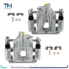 Pair Rear Brake Calipers w/ Bracket For 2007-2010 Hyundai Elantra l4 2.0L(Sedan)