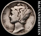 1938 Silver Mercury Dime - Scarce  Better Date  No Reserve  #i86