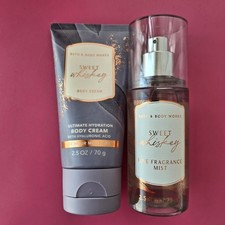 Bath  Body Works SWEET WHISKEY Travel Size Body Cream  Fragrance Mist Set
