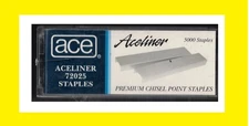 ACELINER STAPLER - 72025 Staples - Almost impossible To Find ! - 5,000/Box - New
