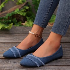 Women's Pointed Toe Flats Dress Slip On Comfort Lightweight Versatile Shoes