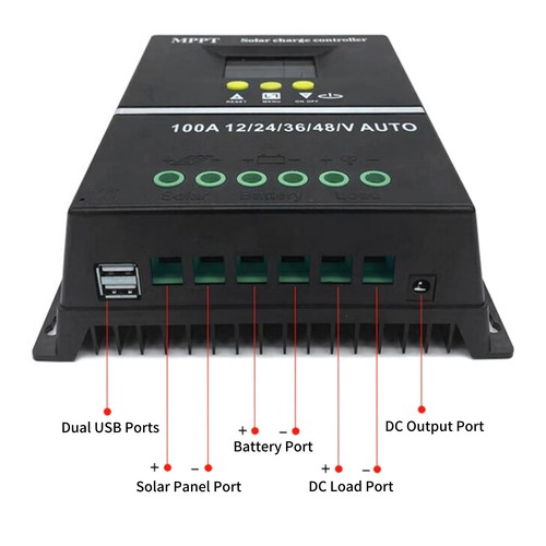 Black 100A MPPT Solar Charge Controller LCD 12V/24V/36V/48V Auto PV Regulador - Picture 18 of 20