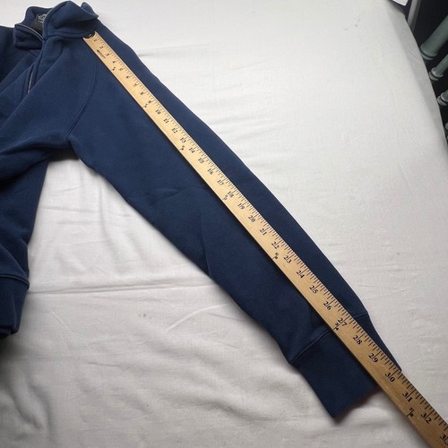 RALPH LAUREN Full-Zip Mock Neck Sweatshirt Jacket Men's XL Navy Blue Flag Logo - Picture 7 of 12