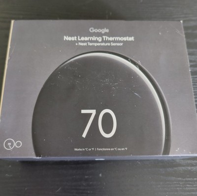 Google Nest 4th Gen Learning Thermostat GA05169-US POLISHED Obsidian (Black)