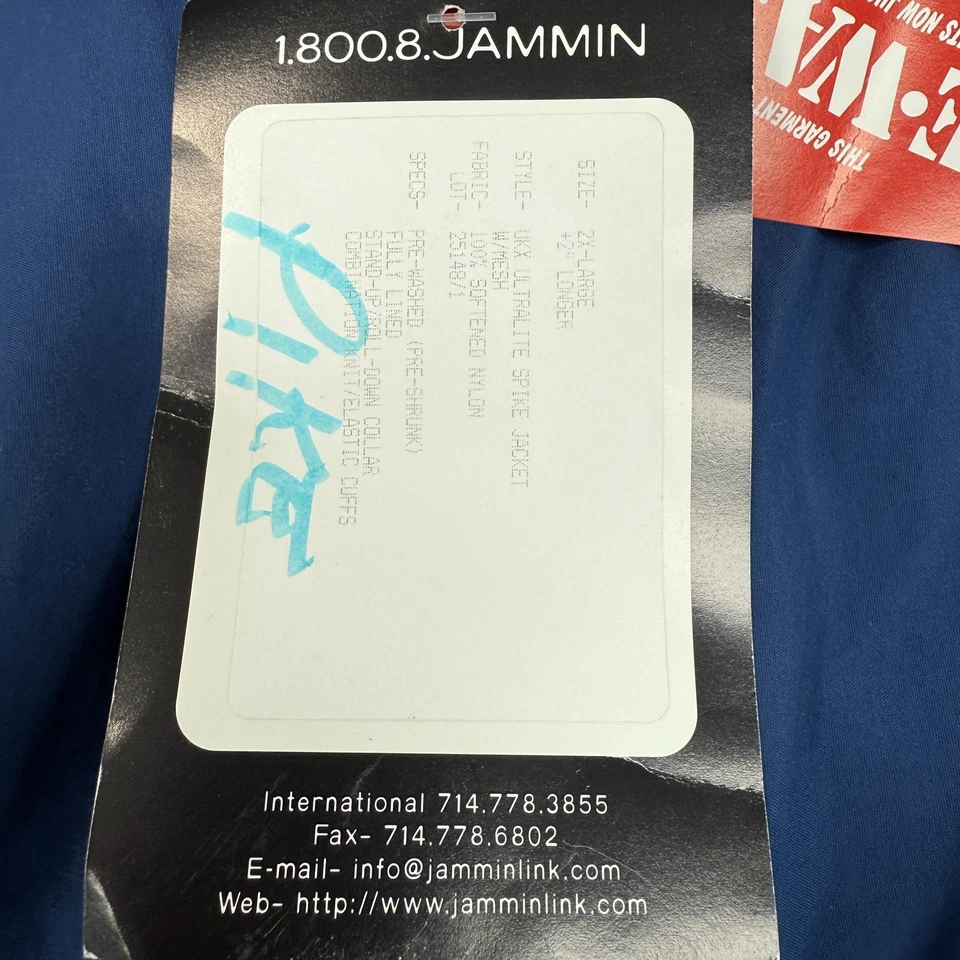 Vintage Los Angeles Clippers Jacket Mens 2XL Blue Red NBA Made In USA NWT - Image 4 of 4