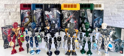 Bionicle Toa Inika: 8727, 8728, 8729, 8730, 8731, 8732 w/Zamors, Cans & Mans