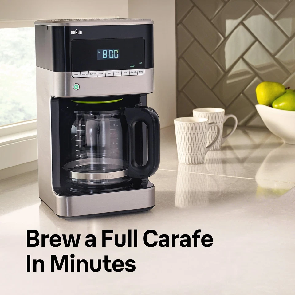 Braun BrewSense 12 Cup Drip Coffee Maker - Pause  Pour Mid Brew, Coffee Machi... - Image 2 of 4