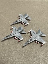 Lot Of 3 Micro Machines Military F-18 Hornet Fighter Jet 501 502 504