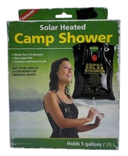 Coghlan's Solar Heated Camp Shower NEW 5 Gallon 4 Shower Capacity Hiking Outdoor