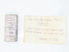 RARE SIMMONS REFCO 10 Troy Oz 999 Silver Ignot Bar w/Sarah & Mel Simmons Letter