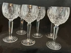 Set 6 VTG WATERFORD CRYSTAL DONEGAL WINE HOCK's- STEMWARE 7 1/2" Goblets Glasses