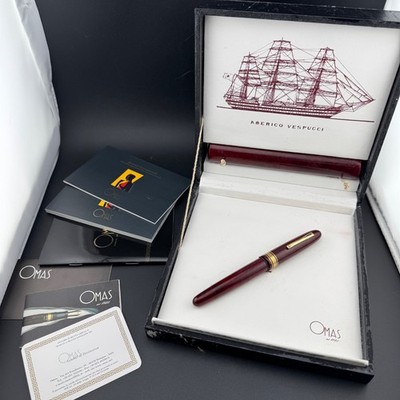 OMAS Amerigo Vespucci L.E. Briar Wood Fountain Pen 18K Gold Fine Nib w/ Box